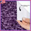 Rideaux de douche mauve à motif floral extra long-56813520