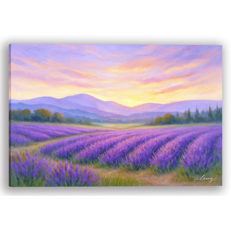Coucher de soleil doré - impression sur toile tendue, 30" H x 40" W