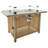 43" Propane Gas Fire Pit Table, 60000 BTU, Rectangular,Open Weave Wicker,with Glass Wind Guard-1125177161