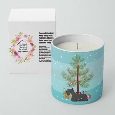 Pine / Christmas Tree Scented Jar Candle with Ceramic Holder