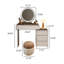 Coiffeuse de 31,5 po de couleur blanc de style buffet avec miroir