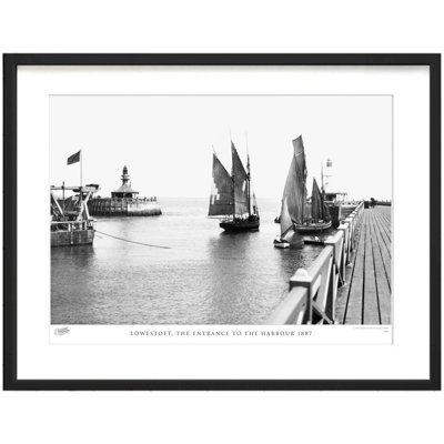 Lowestoft, The Entrance To The Harbour 1887 by Francis Frith - Single Picture Frame Print