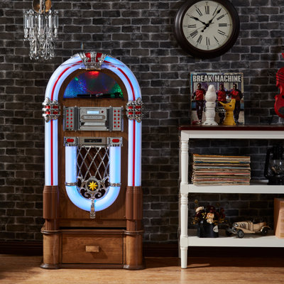 Arkrocket Taurus II Jukebox with Stand Vinyl Record Player Retro Turntable