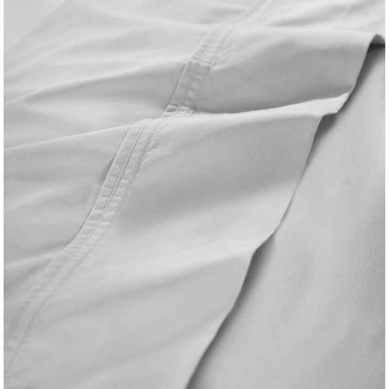 Drap en coton biologique à densité de tissage 300 fils, Argent argent, Grand lit