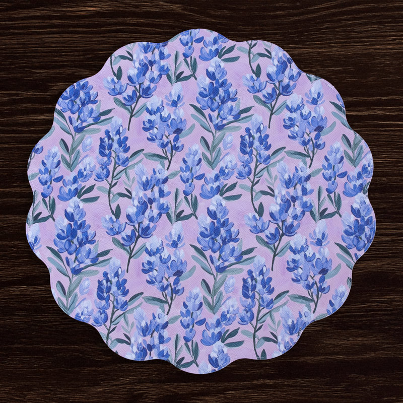 Napperons réversibles Vida Bluebells & Flowers (rose et vert)