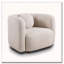 Fauteuil d'appoint pivotant rembourré Boucle-1175176590