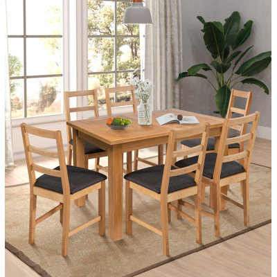 Sorrento 6 - Person Extendable Solid Oak Dining Set