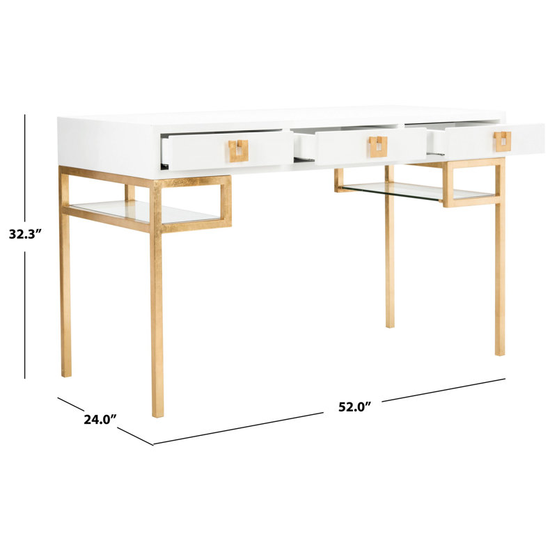 Helmsworth Metal Base Writing Desk