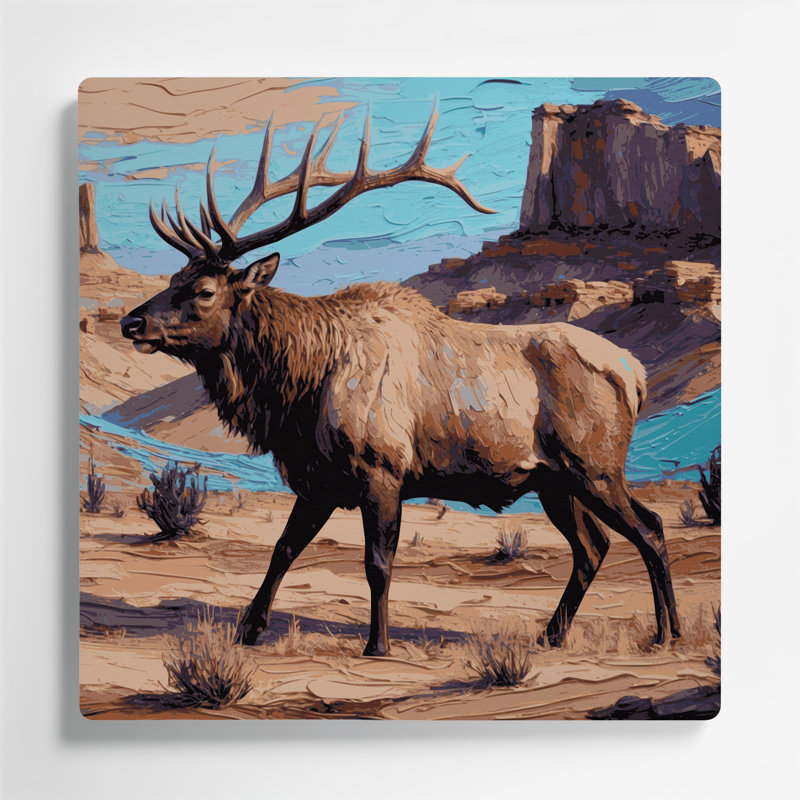 «Southwestern Animals», art mural gris en métal 26, H 8 po x l 8 po