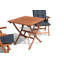 Goff 2 - Person Eucalyptus Solid Wood Patio Dining Set Square Table with Cushions Included-399265647