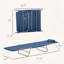 Chaise longue pliante avec dossier inclinable à 6 positions