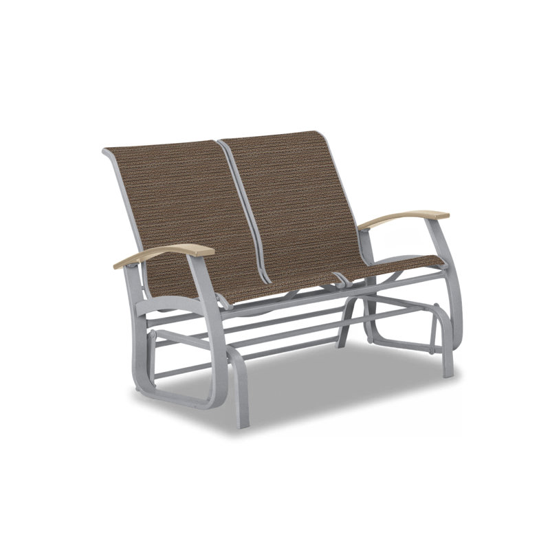 Belle Isle Outdoor Glider, Skip, Desert P60, Gloss White
