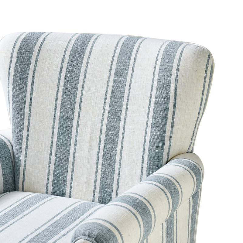 Ensemble de 2 chaises berçantes pivotantes Darnelle, Bleu