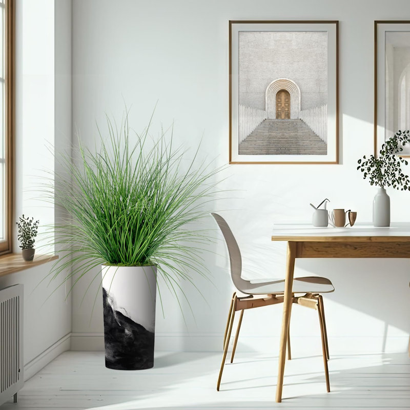 Arbre à oignon en soie - Plantes artificielles dans la décoration de sol extérieure moderne, Noir encre
