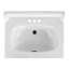 Comptoir de meuble-lavabo en céramique avec dossier surélevé Fine Fixtures 26 po x 20 po - Compatible avec robinet à 3 trous-121676772