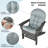 Outdoor 5'' Adirondack Chair,Lounge Chair Seat / Back Cushion-683040834