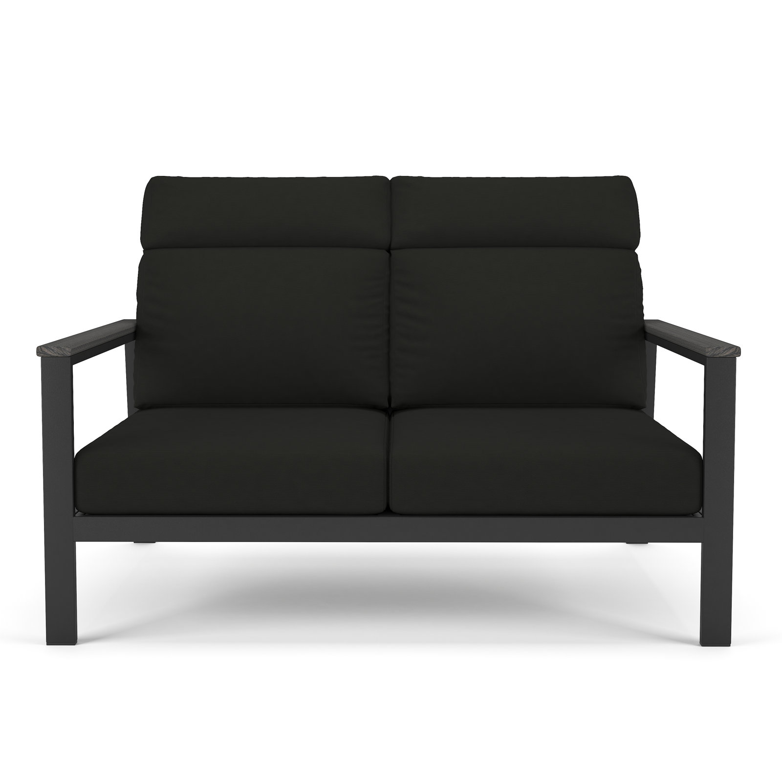 Townsend 55" Sunbrella® Patio Loveseat, Canvas Black, Gray, Yes