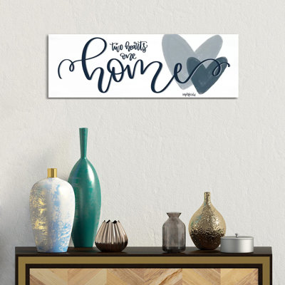 Two Hearts One Home by Imperfect Dust - Wrapped Canvas Panoramic Print