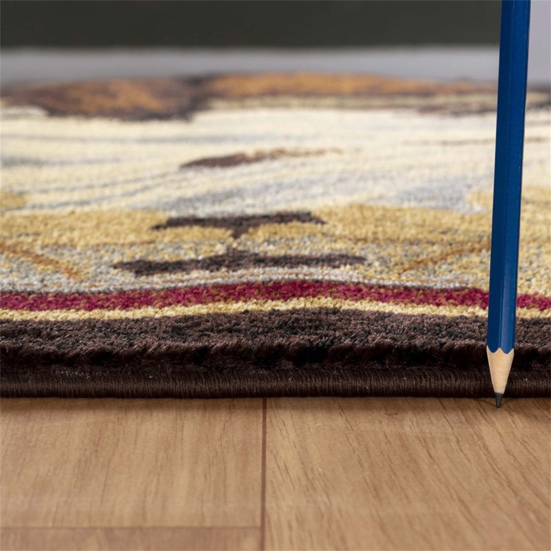 Nature's Nest Multi Lodge Area Rug, Rectangle 2' x 3'