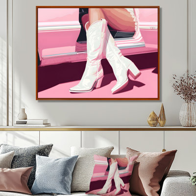 «White Cowboy bottes on Interstate 410 II - Cowgirls», reproduction d'art murale