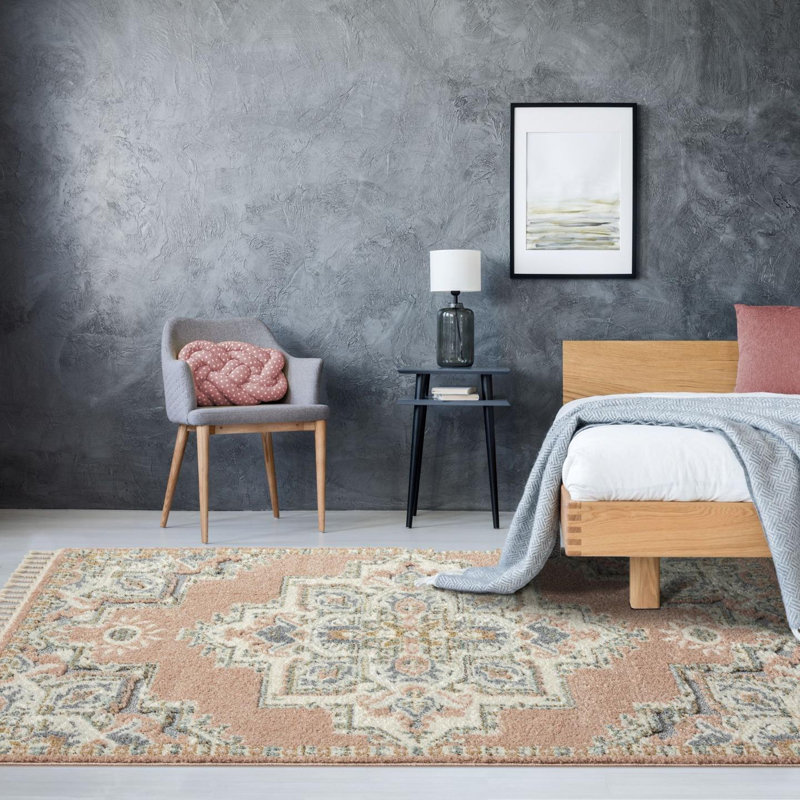 Tapis à motif médaillon Southwestern, Rectangle 5 pi x 7 pi