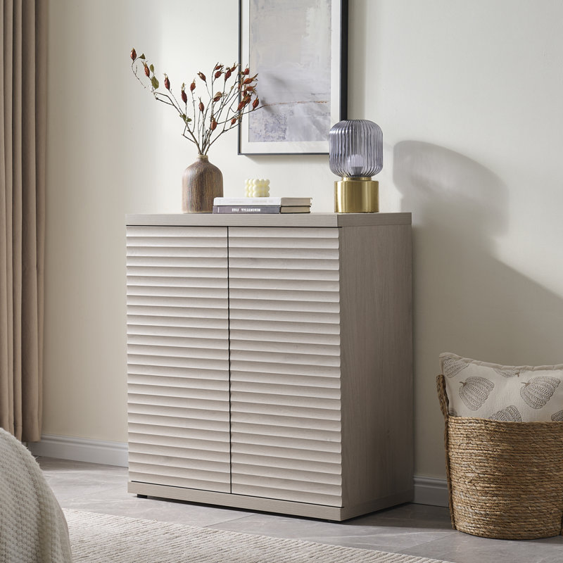 Cesiro 30.9'' W Sideboard With Adjustable Shelves And Doors, White Alder, 1
