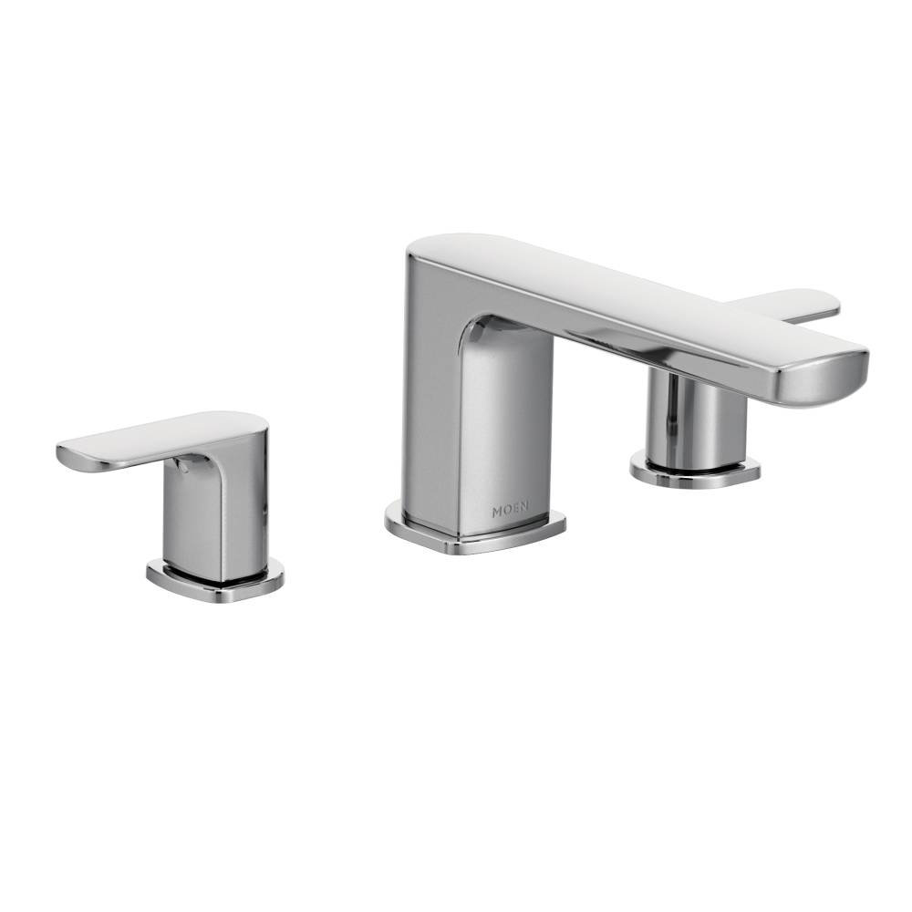 Rizon Double Handle Deck Mounted Roman Tub Faucet Trim Moen 
