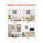 Grille de filtre à air blanche à retour d'air 20 x 20 - Couvercle de ventilation CVC en acier durable avec conception à ouverture facile pour le plafond et le mur