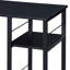 Bureau d'écriture rectangulaire noir à 2 tablettes