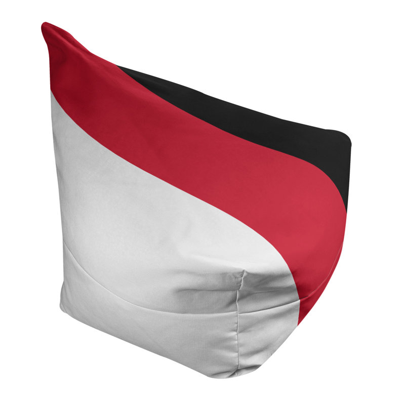 Sac de pois classique, H 30 po x l 27 po x P 27 po, Blanc / rouge vif / noir
