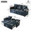 Canapé-lit pliant 95 po, canapé-lit coulissant pour 3 personnes avec table et ports USB, dossier réglable-51639454