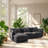 Vintage 102" W x 52.3" D x 34.1" H Chenille Upholstered 3-Seat Sectional Sofa