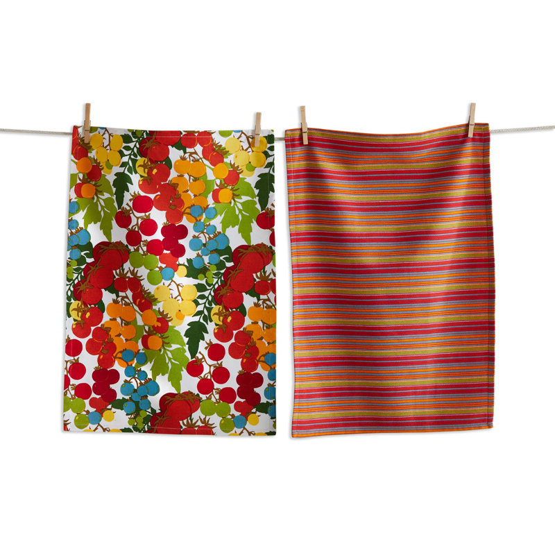 Garden Tomato Dishtowel S/2