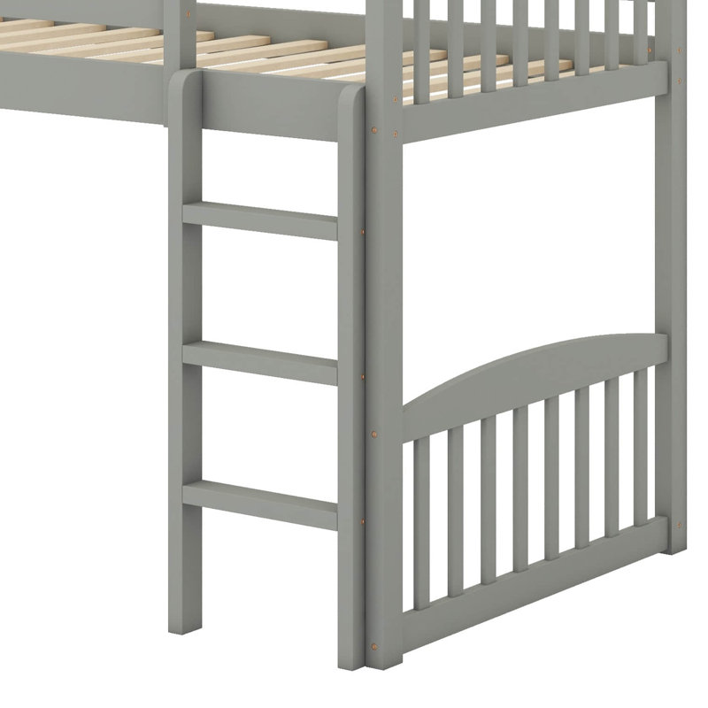 Twin-Size Loft Bed Highlighting A Slide
