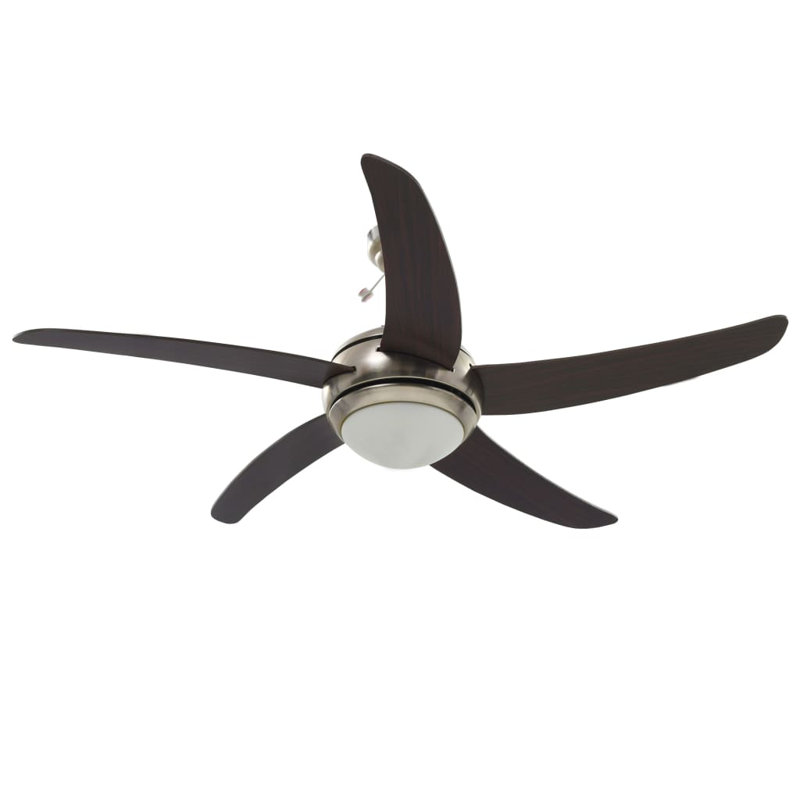 Kitt 128cm Ceiling Fan with Light Kit, Brown