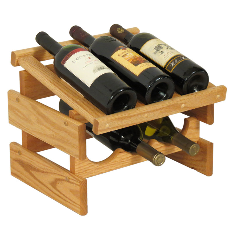 Support à vin de table Geis, Chêne clair