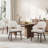 Modern Upholstered Dining Chair with Walnut Wood Legs-462437496-462437495
