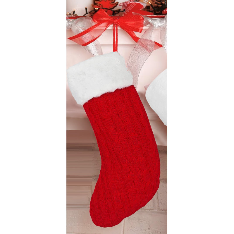 Santa Knitted Xmas Stocking