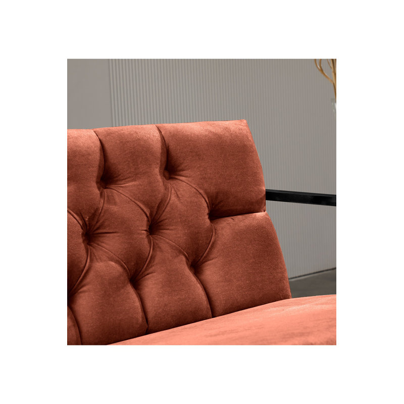 2-Seat Sofa, Black, Tile Red