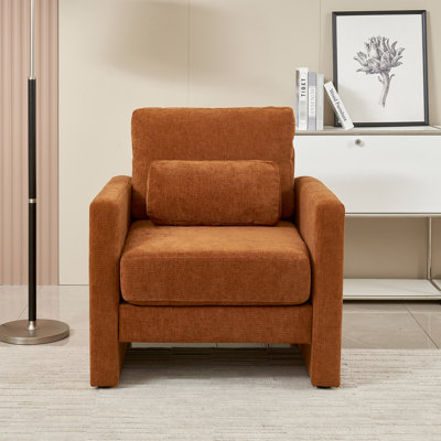 Chaise en chenille moderne - structure en bois massif avec coussins épais et assise idéale pour diverses pièces
