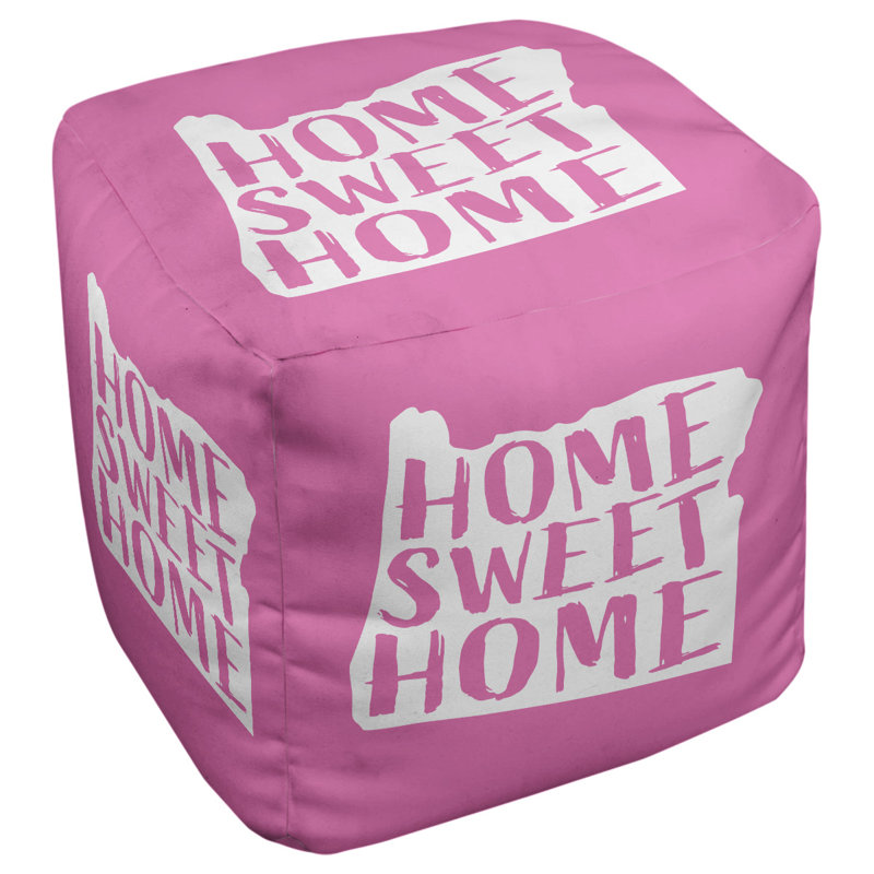 Repose-pieds cube the home oregon, H 13 po x l 13 po x P 13 po, Rose