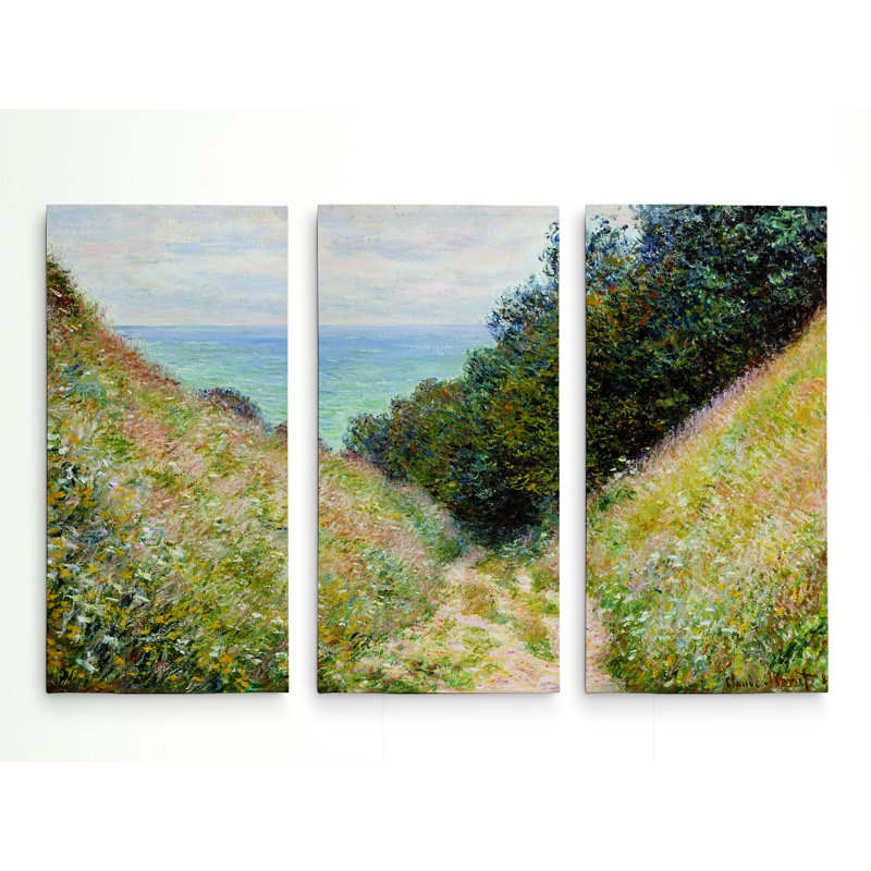 «Road at La Cavée» par Claude Monet, image de qualité supérieure sur toile, H 40 po x l 60 po x P 1,5 po