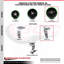 Ensemble de roulettes Poly sur fonte avec roulement à rouleaux 2 pivotant 2 Rigid_20S620-PUR-2-R-2-88911213