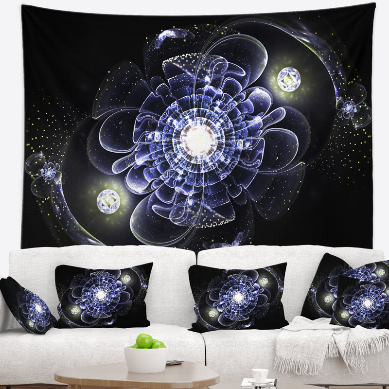 Tapisserie d'art numérique floral, H 50 po x l 60 po