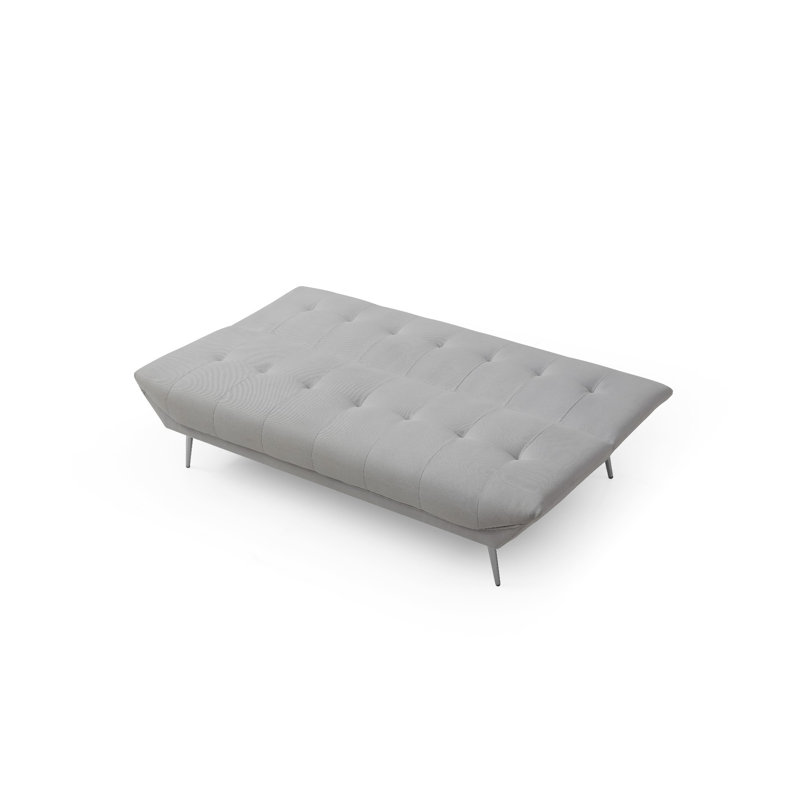 Hagaman 190Cm Armless Sofa, Grey 100% Polyester