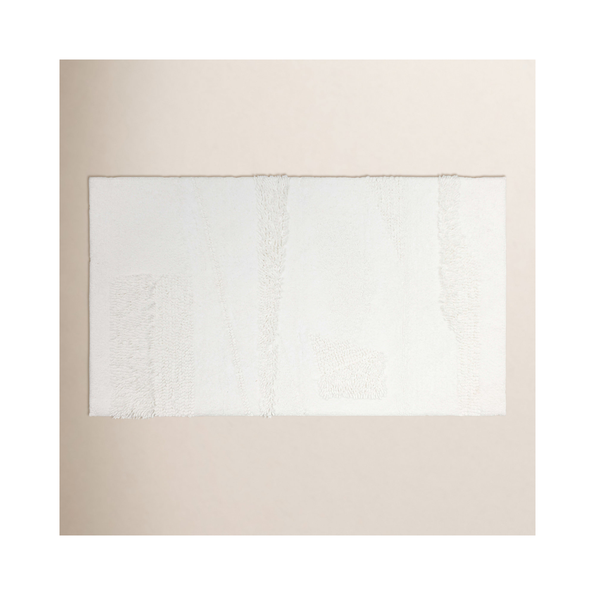 Laverne Solid Cotton Bath Rug, Cool Gray, 27" W x 45" L