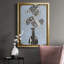 Fleurs graphiques dans un vase III, reproduction encadrée de qualité supérieure - prête à être accrochée-88285310-88285309