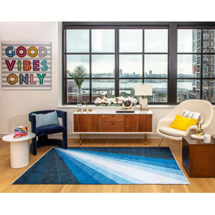 Maisie Modern Violets Are Blue Area Rug
