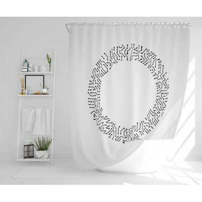 Dilyara Polyester Shower Curtain Set
