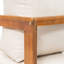 Méridienne d'extérieur pivotante, finition teck avec coussin beige